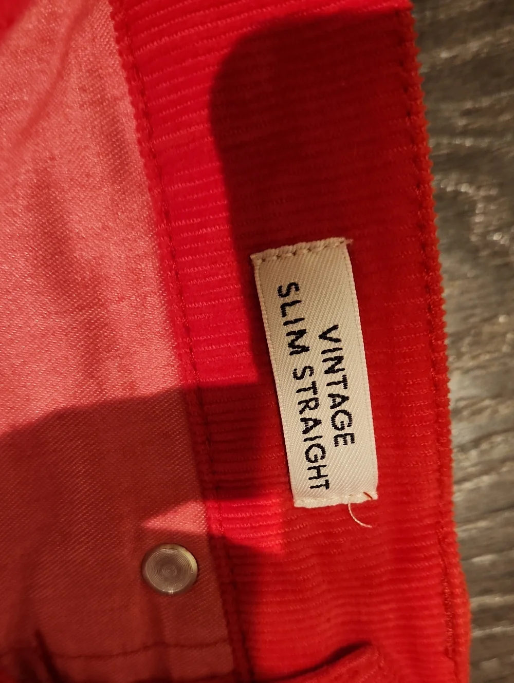 ❤️ J CREW HIGH RISE VINTAGE SLIM STRAIGHT CORDUROY PANTS / JEANS, RED, 4 (27)